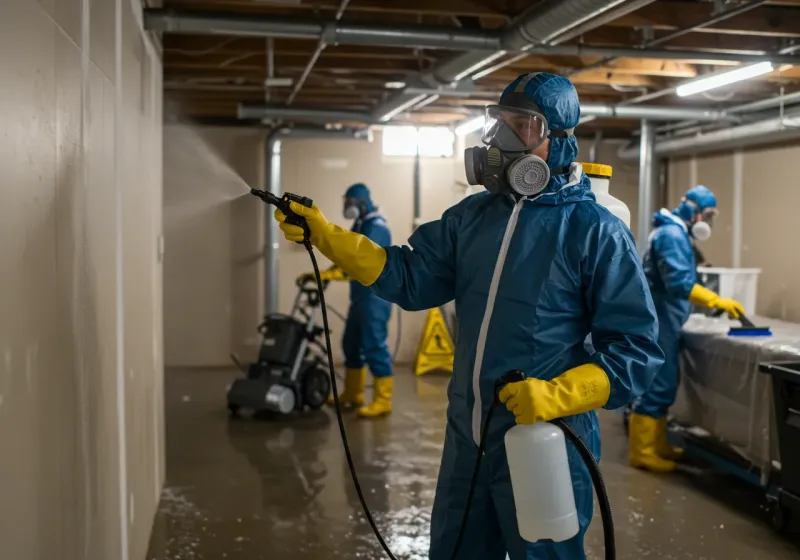 Basement Sanitization and Antimicrobial Treatment process in Joplin, MO